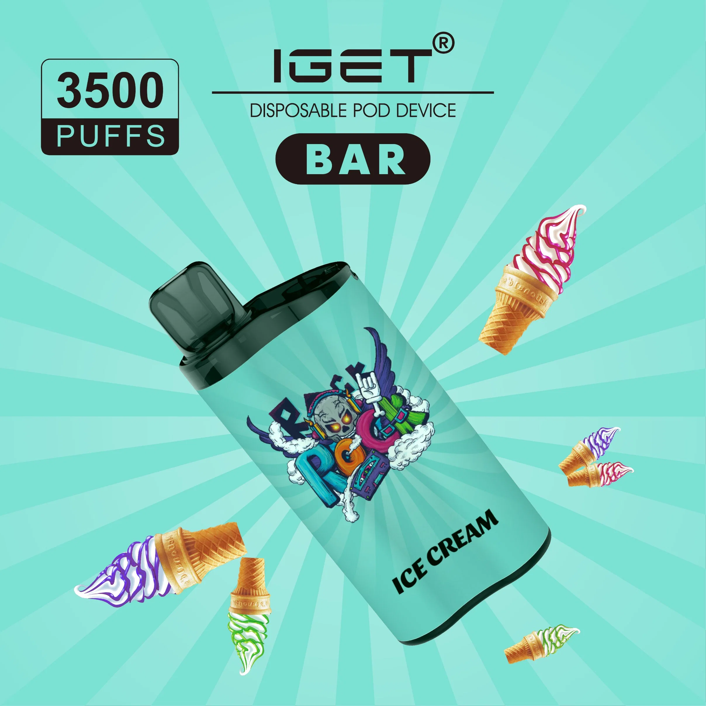 3500 inhalaciones E Liquid Mini OEM Vape con cigarrillos electrónicos Iget Bar