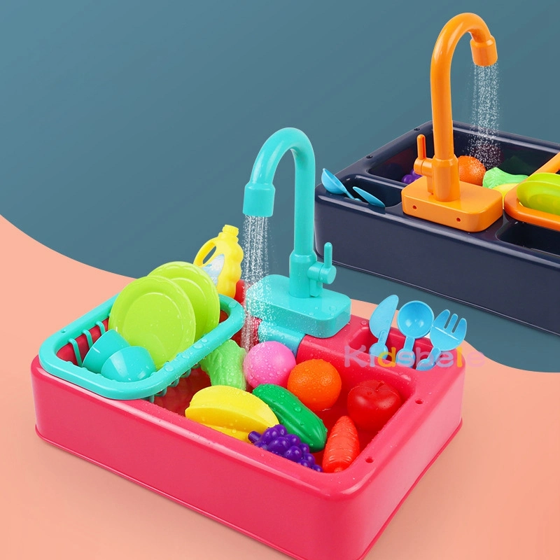 Kids Kitchen Toys Simulation Electric Dishwasher Pretend Play Mini Food Educational Summer Girls Role Toys