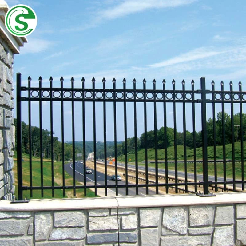 8FT Galvanized Decorative Garden Fence Steel Fence Panels to USA