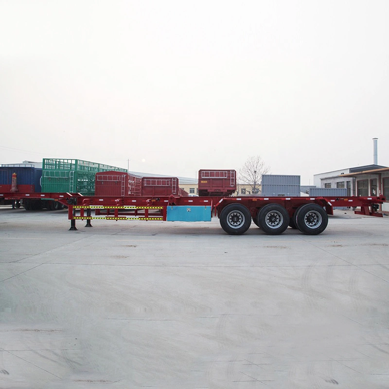 40FT-45FT Contaienr Skeleton Semi Trailer with Tri-Axle