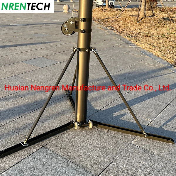 9m Mobile Telescoping Mast for Telecommunication Tower-Manual Operation Mast