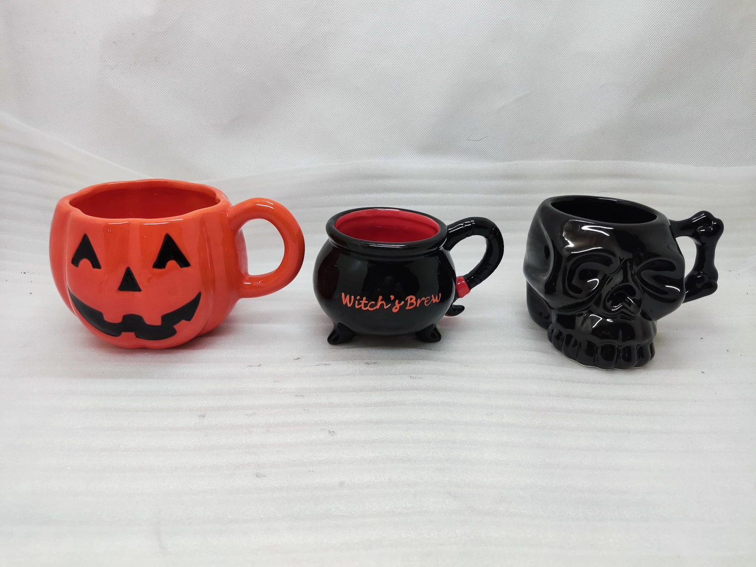 Set de 2 taza de Regalo de cerámica taza taza taza de café de Té de cráneo con un mango vajilla beber taza de Regalo para Halloween y el Día de Muertos