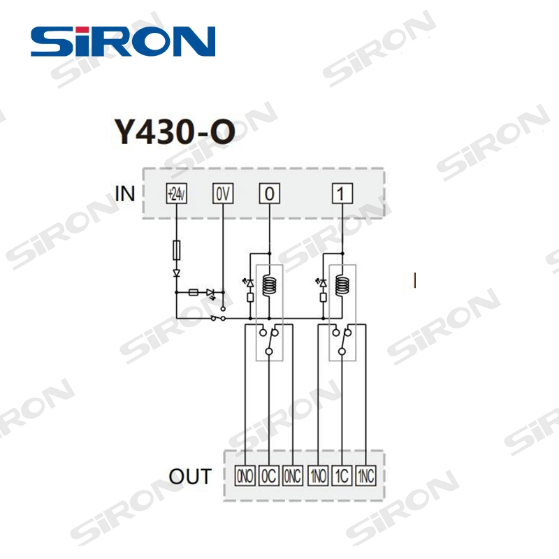 Módulo de relé de potencia SIRON Y430-o 2 bit 1c módulo de relé Omron para control industrial, placa de relé electrónica