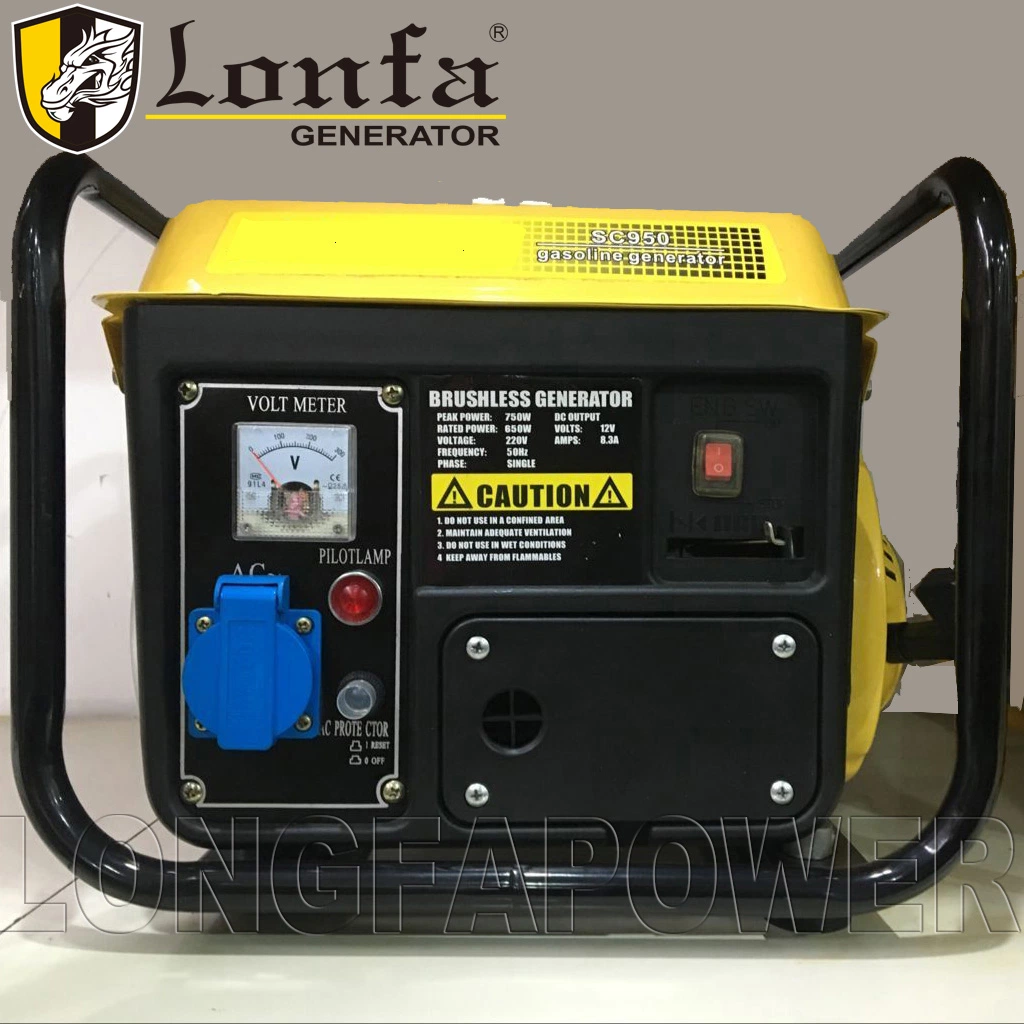 Lonfa 63cc Small 2 Stroke Gas Powered Portable Mini Petrol Generator 450W 500W 650W 650va 750W 800W 950W 900 1000 Watt