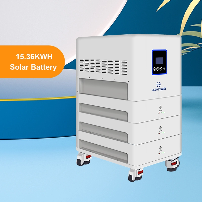 Bloopower 5kw OFF Grid Lithium-Batterien für Home Li Polymer LiIon off Grid Storage Cycling Solarenergie mit Inverter System