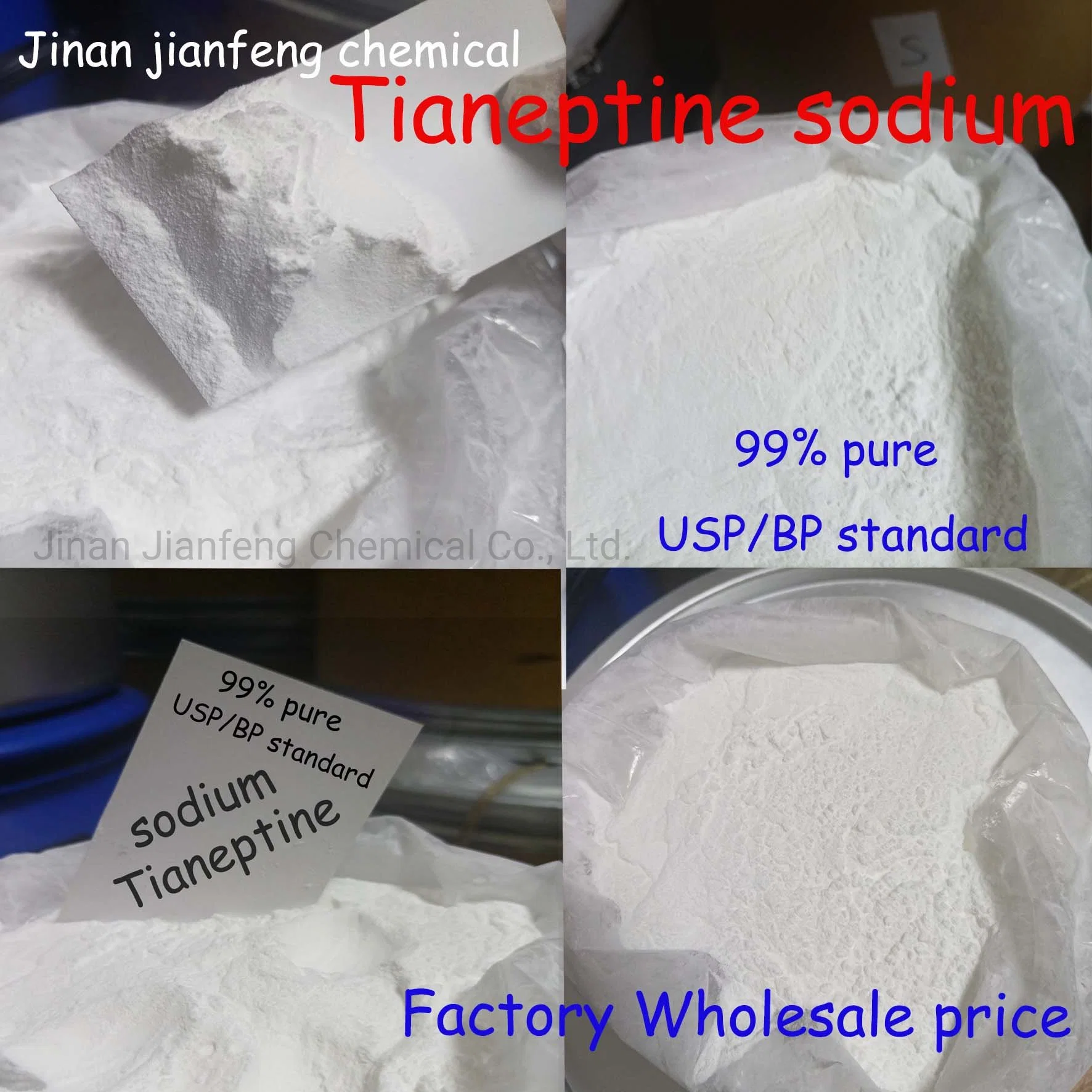 Jianfeng Chemical Wholesale/Supplier 99 Pure Powder Tianeptine Sodium Salt