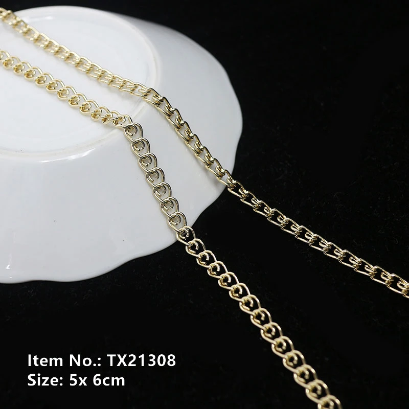 Women's Bag Chain Can Be Diagonally Across The Portable Light Gold Metal Chain Luggage Hardware Accessories Tx21308
