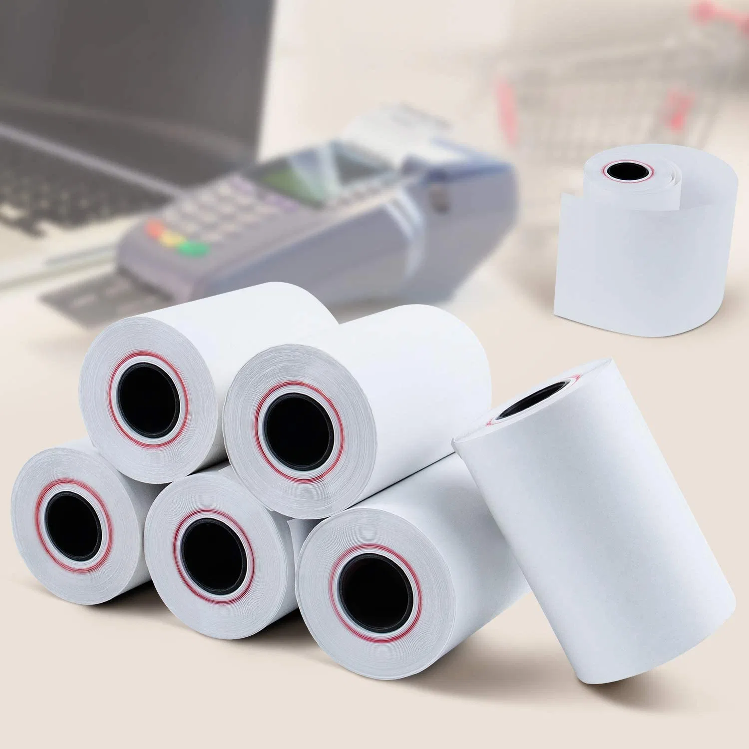 Factory Directly Cheap 80mm 58mm 60mm Width POS Thermal label Paper Rolls Jumbo Roll with Long Time Image Printing