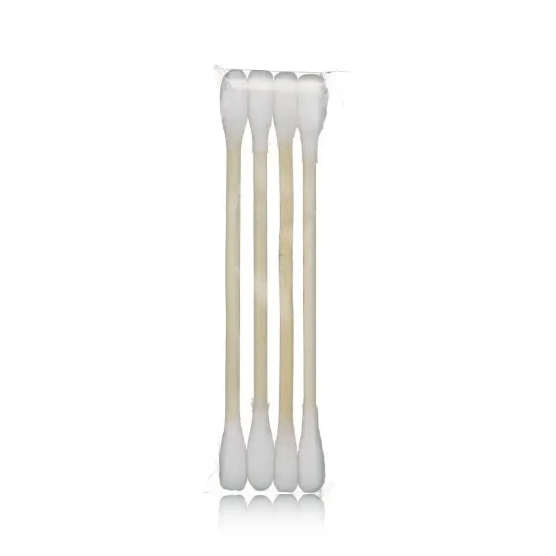 100% Cotton High Absorbency Softness Cotton Swab Long Wooden Handle