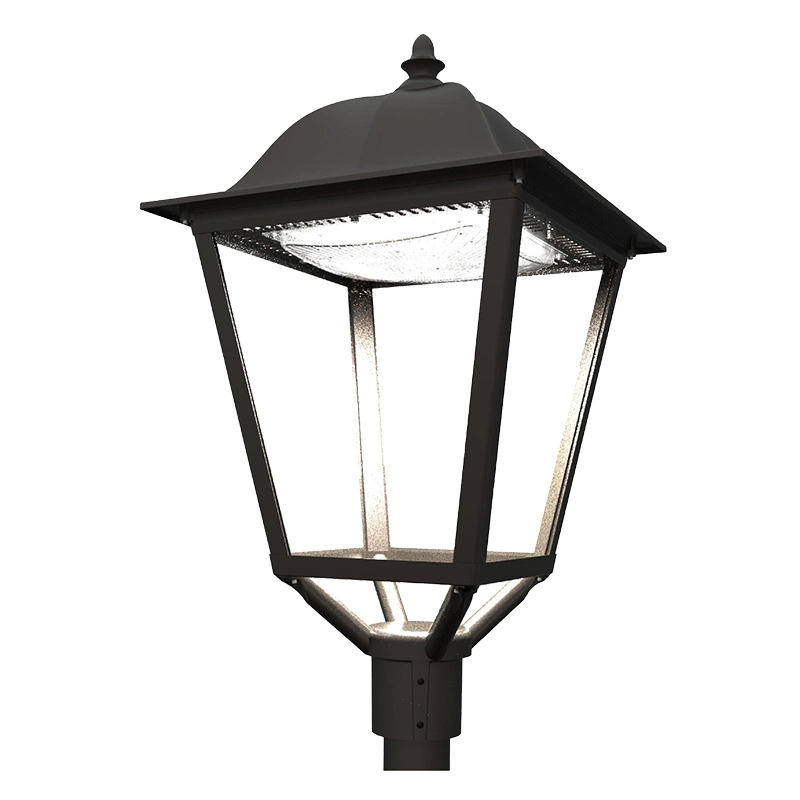 Lanterne de parc extérieure de haute qualité en aluminium IP65, lumière de rue de jardin à LED de 60W pour poteau.