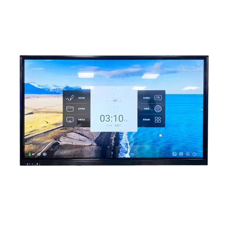 Tudo em um de 75 polegadas de tela sensível ao toque da placa de ensino smart TV Whiteboard digital LCD de ecrã plano interactiva para conferência na sala de reunião na sala de aula