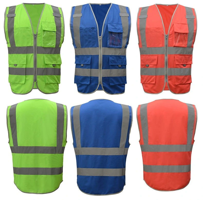 Safety Vest Reflective Company Logo Printing Workwear