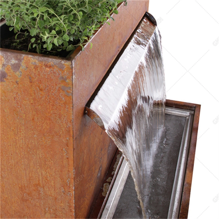 Garden Home Decoration Sculptures Corten Steel Fountains