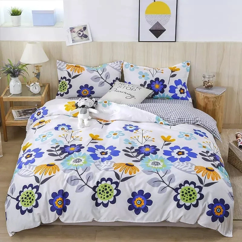 Factory Customized Polyester Quilt Cover Set Printed Fabric