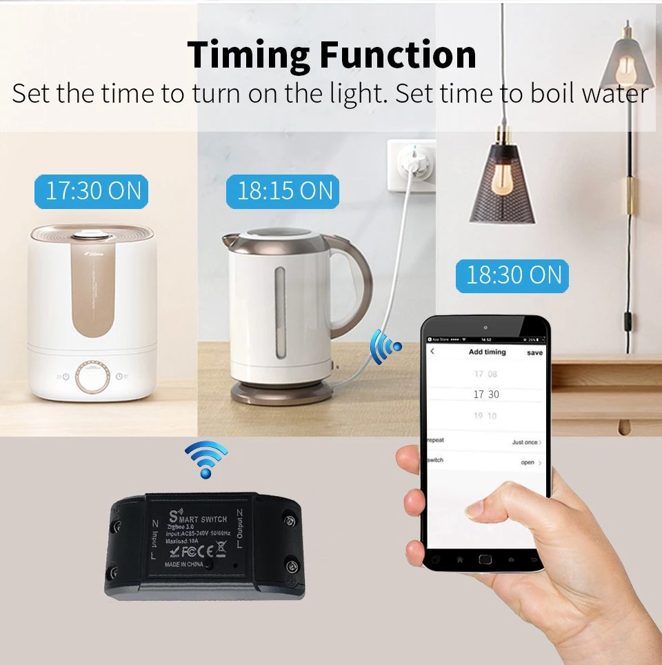 Tuya WiFi Smart Switch Wireless Controller Universal Breaker Timer Remote Control Works with Alexa