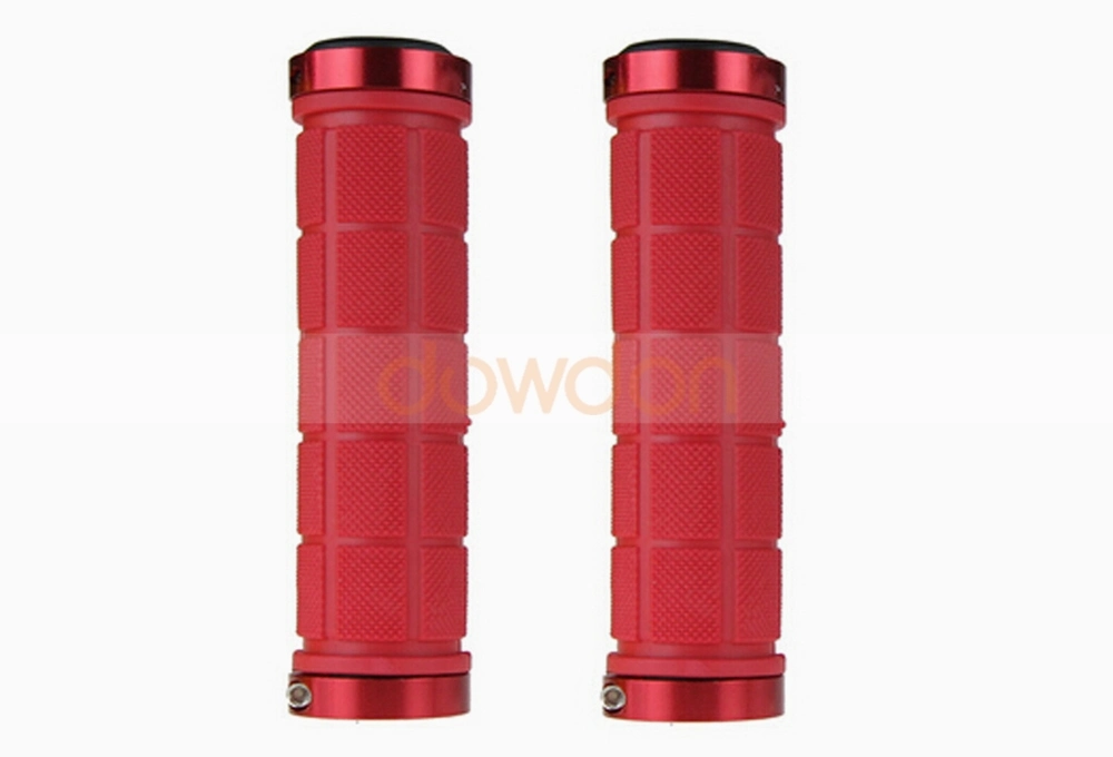 Color Option High quality/High cost performance  Mountain Bike Rubber Handlebar Grip with Aluminum Locking