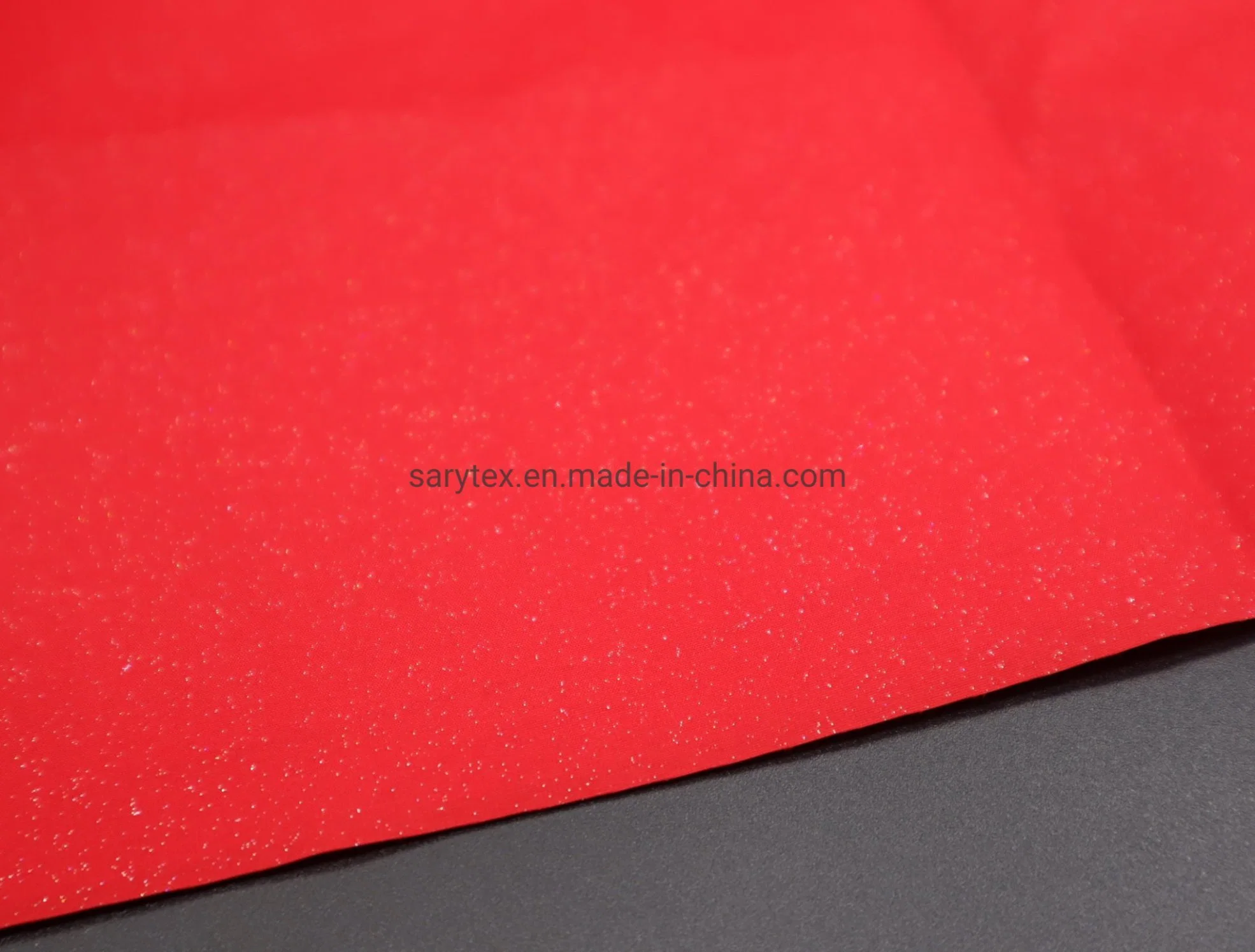 Custom Foil Print Fabric with Shiny Silver Glitter Coating Fabric