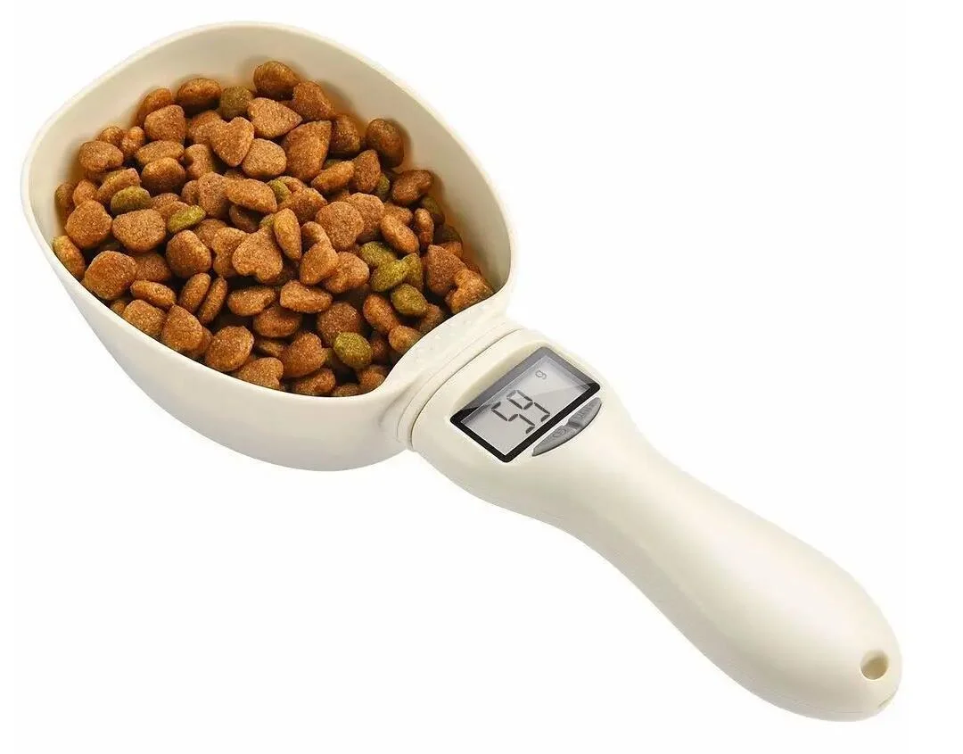 Pet Food Measuring Scoop Dog Cat Food Detachable Digital Spoon Kitchen Baking Scale Handled Coffee Bake Measuring Cups with LED Display