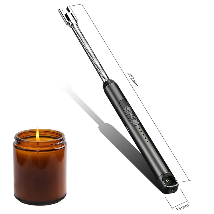 Wholesale Long Stick Fire-Free Plasma Camping Lighter Electric Barbecue Outdoor Candle Customized USB Charging Arc Kitchen Lighter