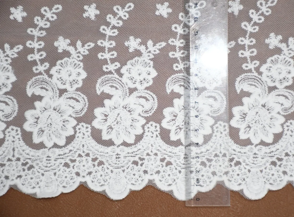 Mesh Fabric Embroider Cotton Lace