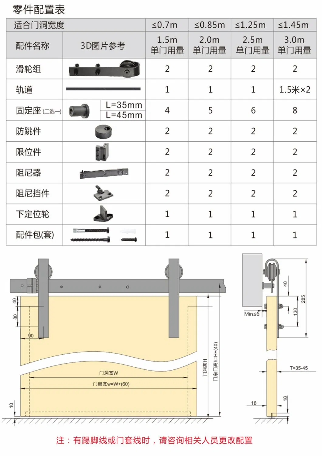 Sliding Interior Room Wooden Cloth Door