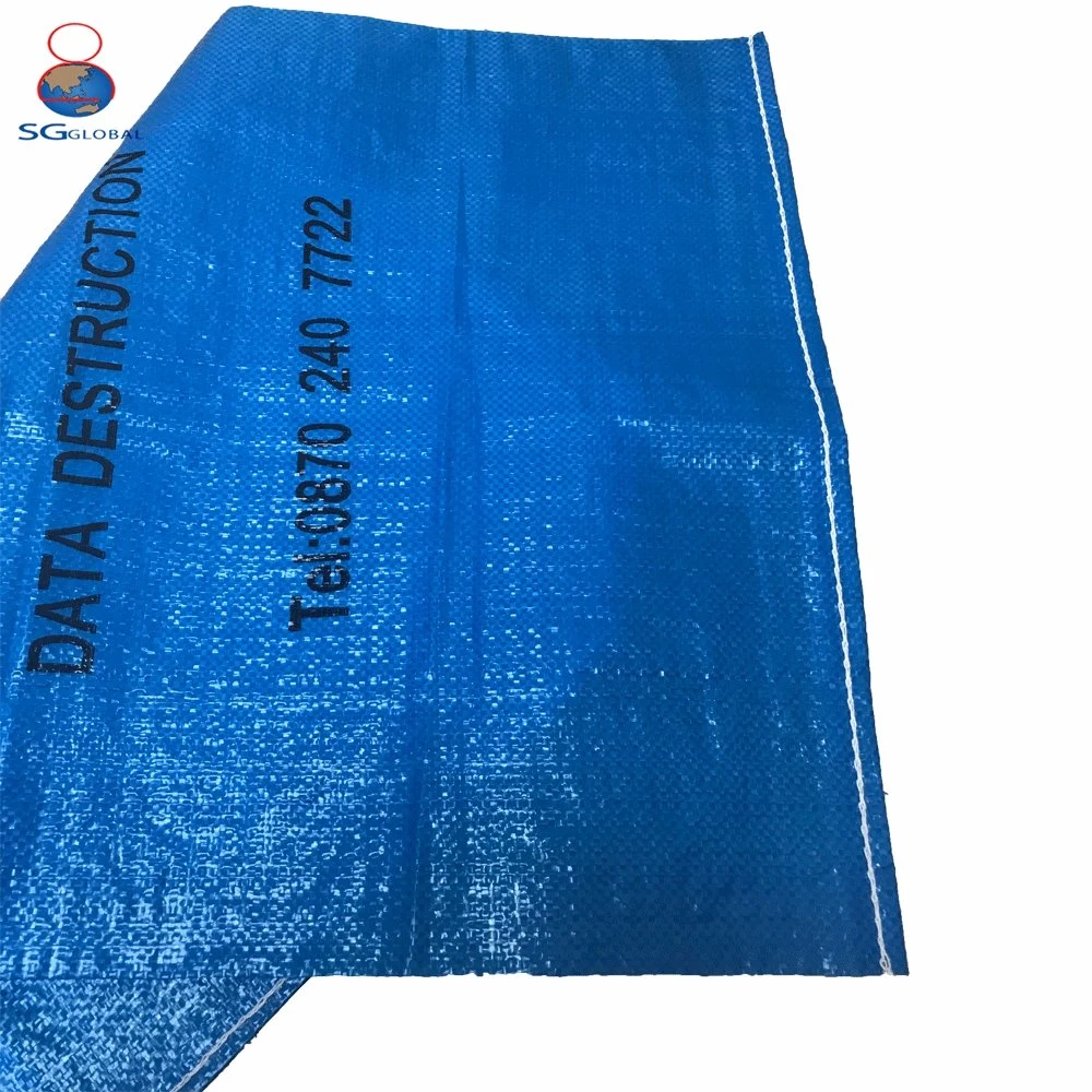 Blue Color 25kg PP Woven Grain Storage Bags