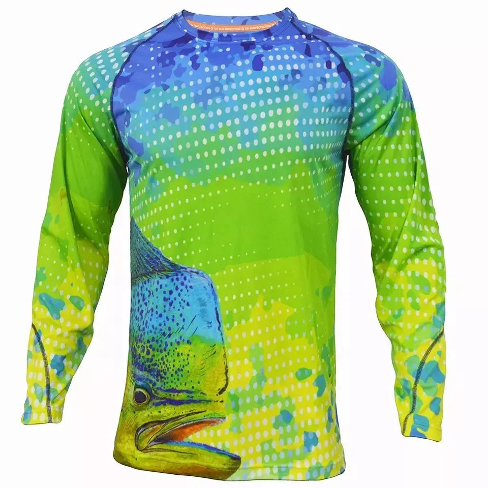 Ropa de pesca transpirable de secado rápido para hombre Blank Anti-UV UPF 50