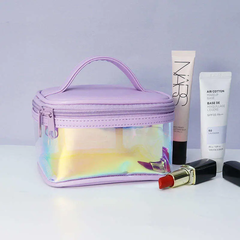 Tragbare Transparente Wasserdichte Große Kapazität Caddy Make-Up-Tasche Kosmetische Hülle