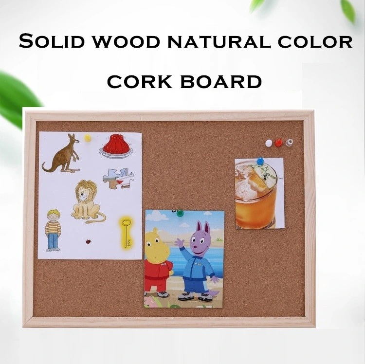 Wooden Frame Cork Board Notice Pin Black Notice Board