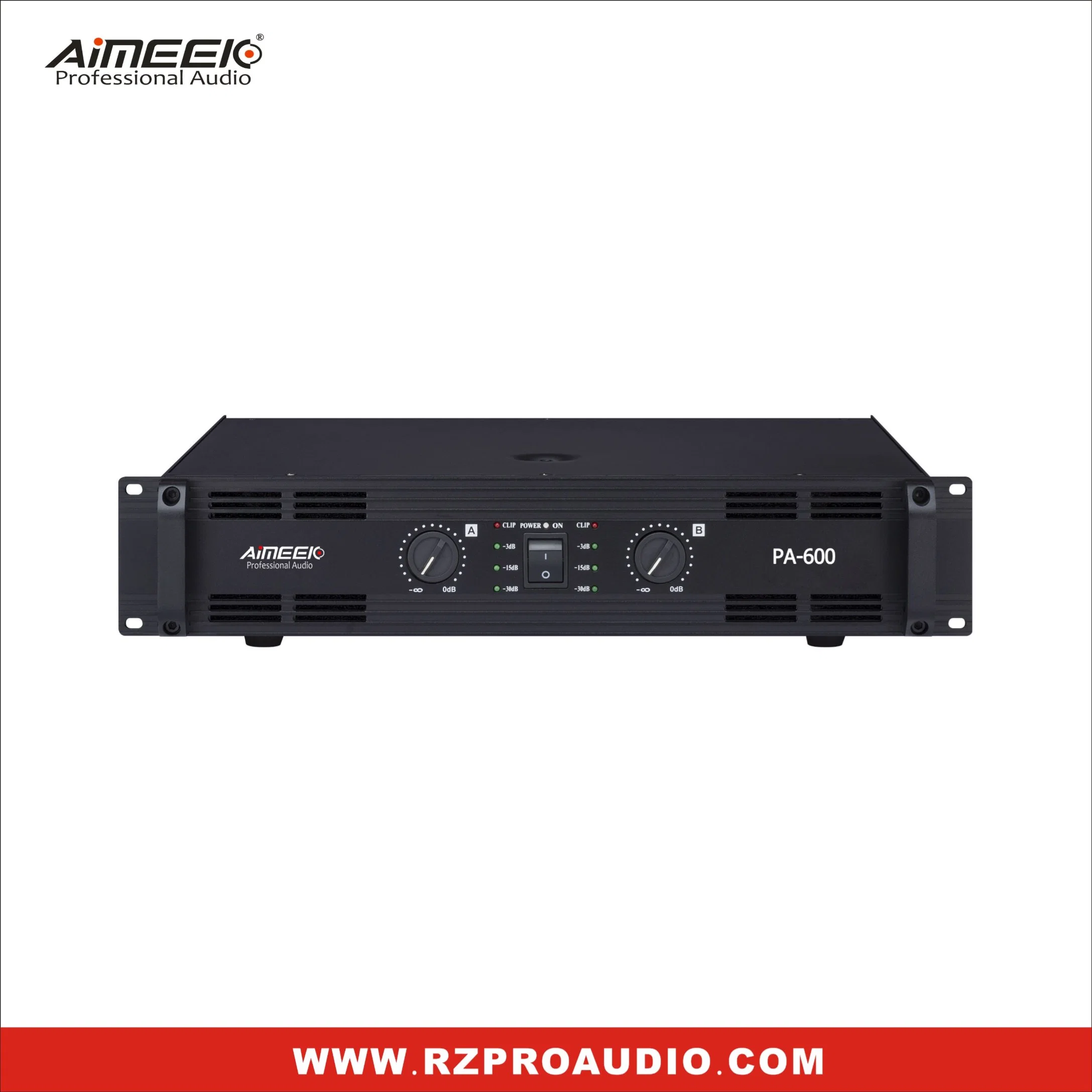 Aimeek Audio PA-800 High Power Bass Professional 2*800W 3u Power Amplifier for Stage Performance KTV Amplifier