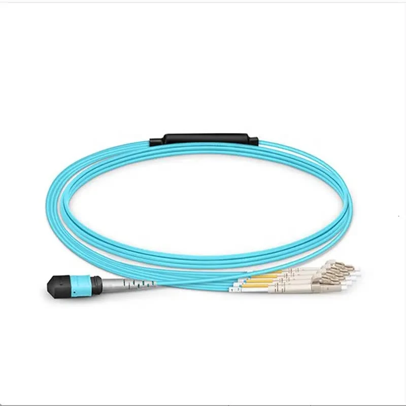 MPO Patch Cord MPO to LC 24 48 96 Core Multimode / Single Mode Breakout Fiber Optical Cable MPO to LC 5m LSZH Optical Umper