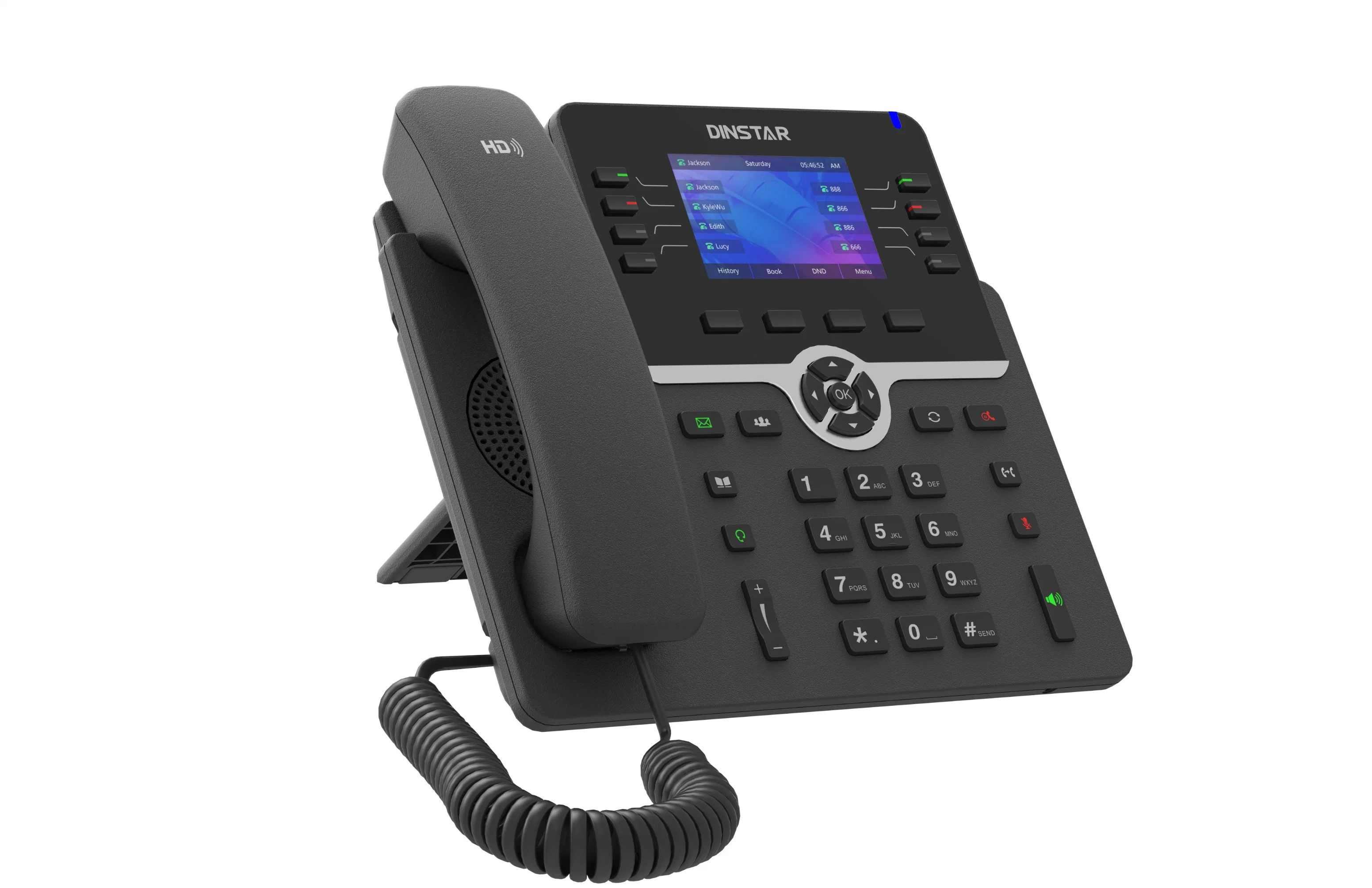 Hotel Telefone SIP C64G 4 O SIP a alta resolução telefone VoIP para aplicação de hotel