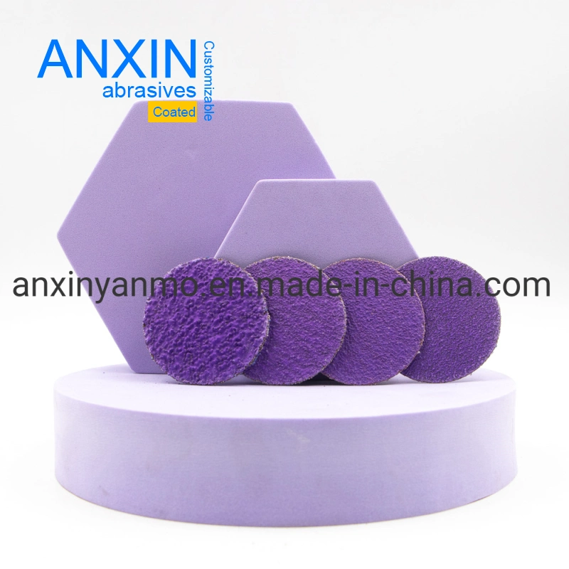 2 Inch Durable Purple Ceramic Quick Change Disc with All Grits Abrasive for Grinding Surface of Stainless Steel Metal