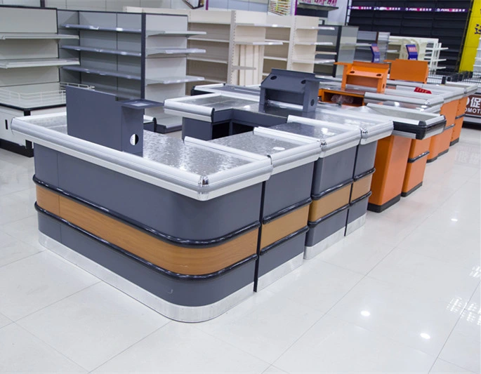 Loja de equipamentos dos Caixas Caixas Design para o supermercado ou loja de varejo