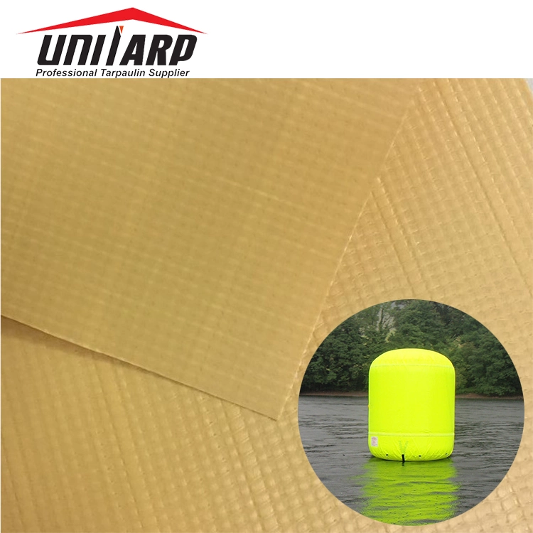 Rot&Mould Resistant 500d*500d Plastic Sheet PVC Coated Tarpaulin for Marine Inflatable Marker Buoy