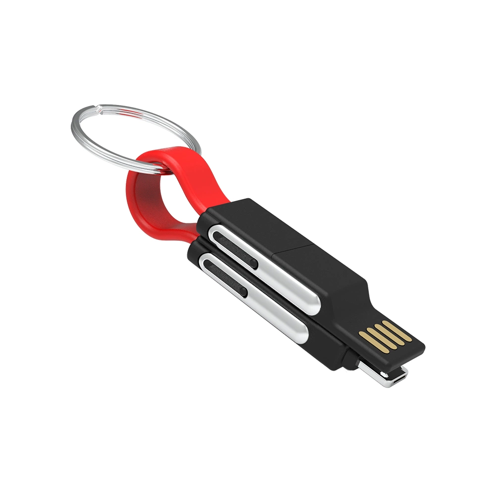 Многофункциональный 3 в 1 цепочки ключей USB кабеля, установите флажок Дату магнитной дата плоский кабель зарядный кабель USB, подарок для продвижения кабель для зарядки