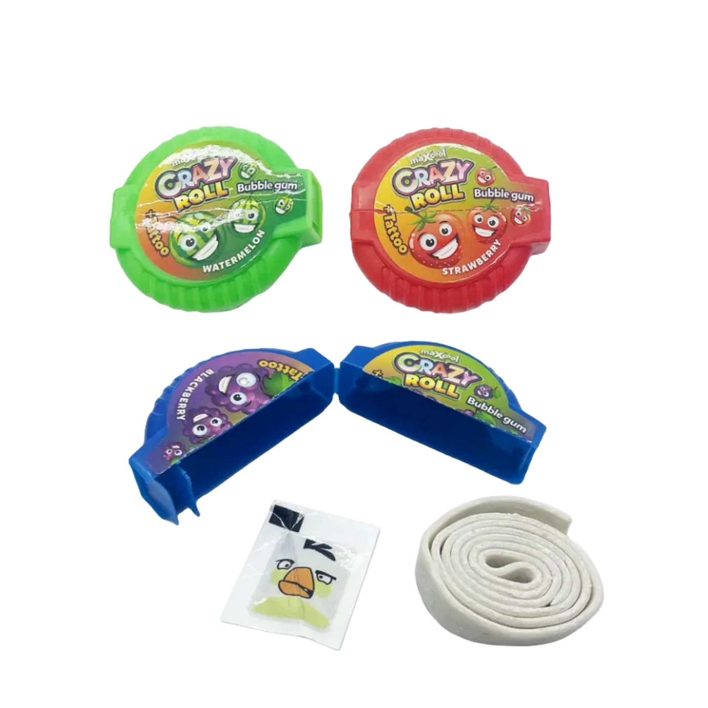 New Arrival Wholesale/Supplier Best Price Fruity Bubble Gum Roll Chewing Gum Bubble Gum with Tattoo