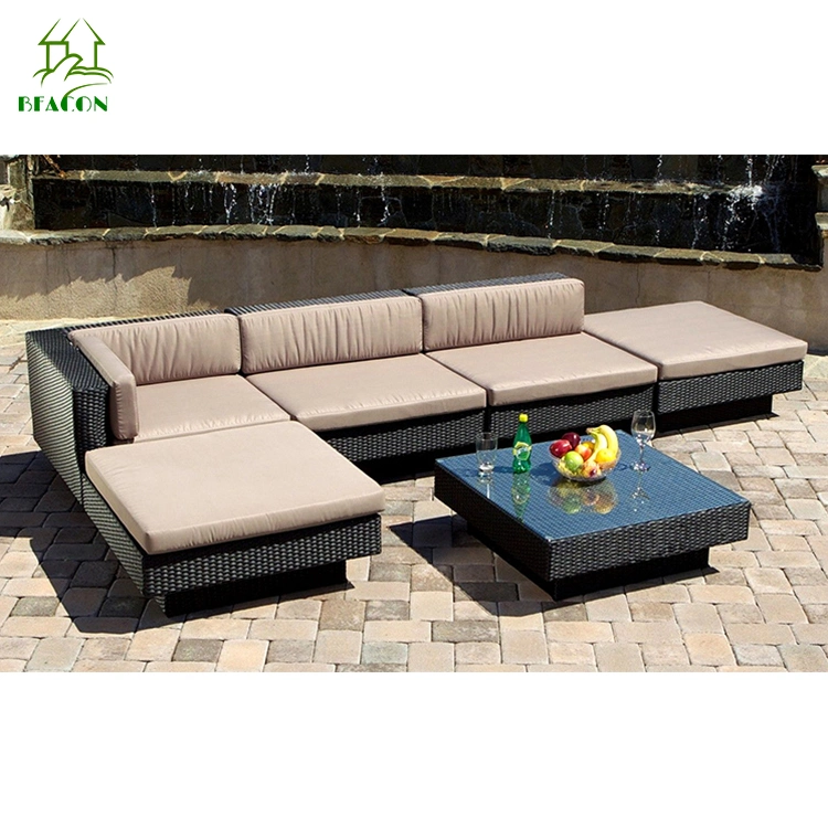 Morden Patio Furniture Rattan Sofa Set Balcony Garden Wicker