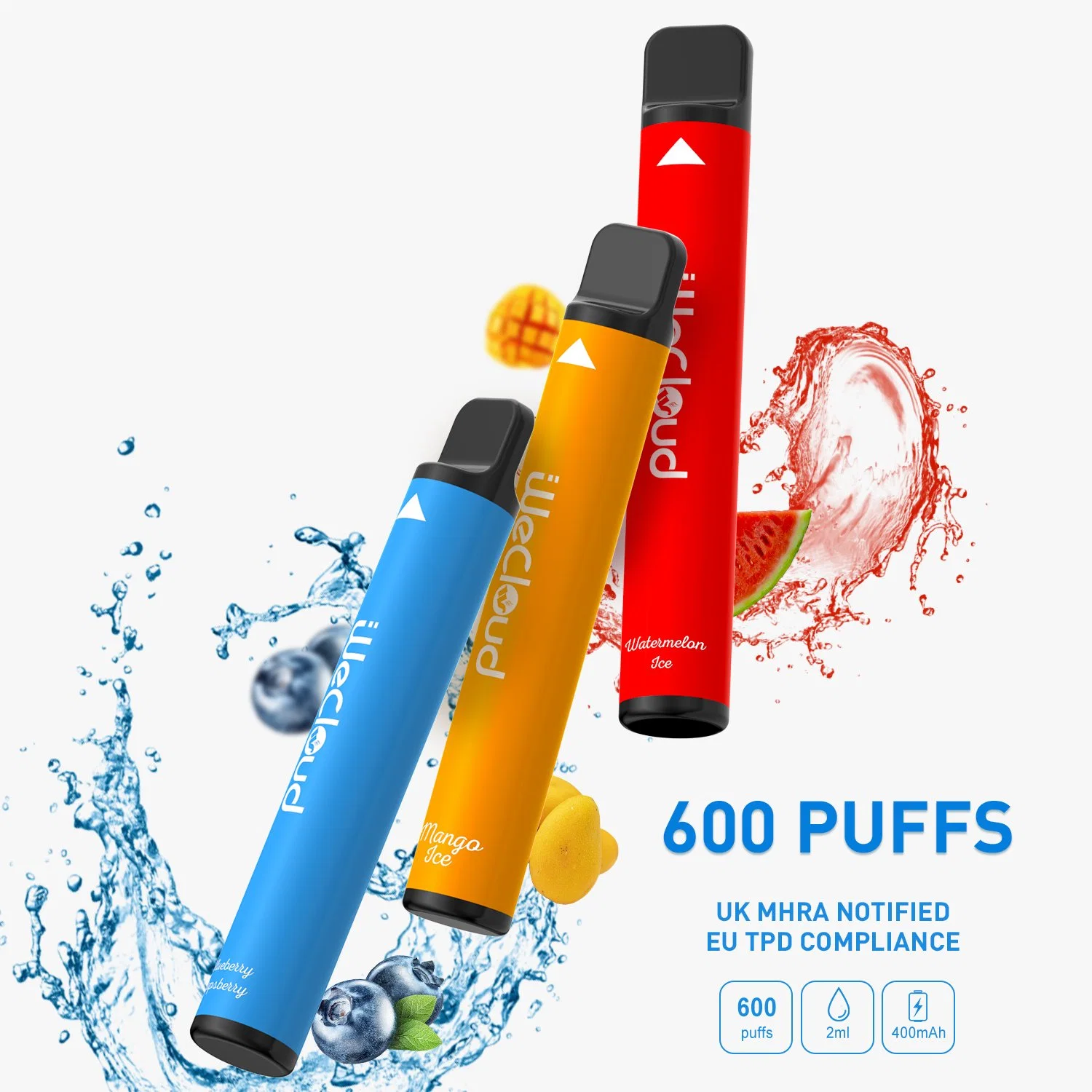 China Wholesale/Supplier Disposable/Chargeable Vape 600 Puffs Tpd Mhra Crystal E Cigarette Vapes Electronic Hookah Wape Alibaba Puff Distributors