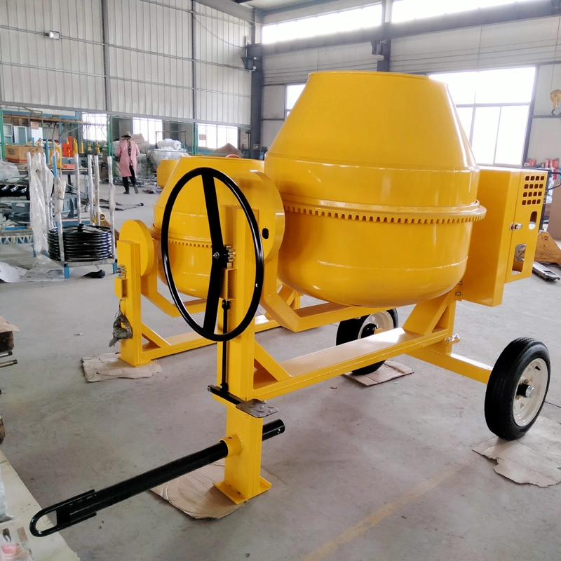 CE Approved Mini Electric Portable 500L Cement Concrete Mixer with Two Wheels