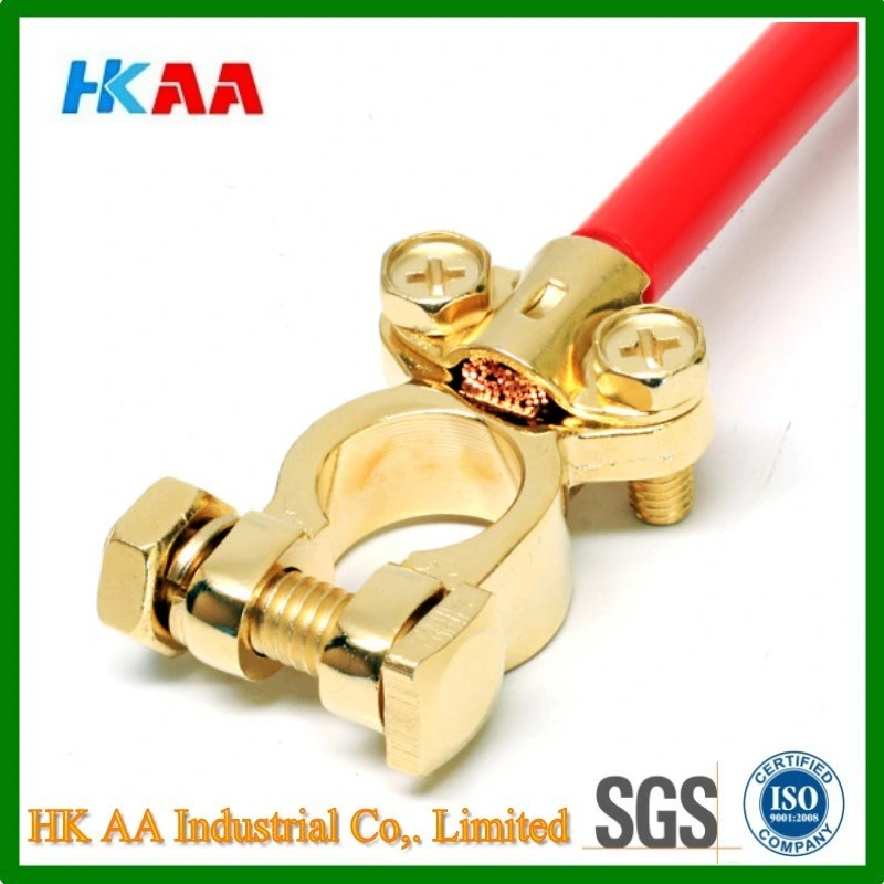 Customized High quality/High cost performance Gold Plated Brass Car Battery Terminal Adapter