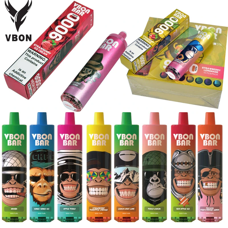 مصنع بالجملة وتفريت ECigarette Vbon Bar 9000 أطواق