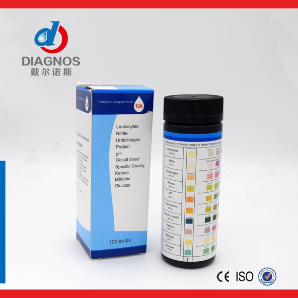 Fsc Ce ISO Approved 10parameter Urinalysis Reagent Test 100 Strips