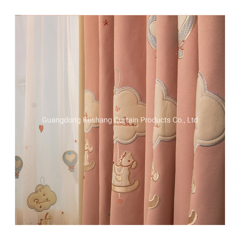 Wholesale Various Style High Quality Half Blackout 100% Polyester Embroidery Curtain Vertical Blind Socket Luxury Curtains with Valance for The Living Room