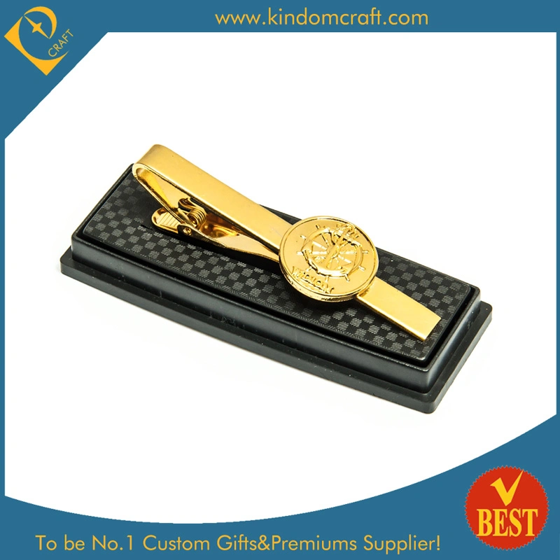 High quality/High cost performance Men's Printed Gold Plating Tie Bars with Gift Box