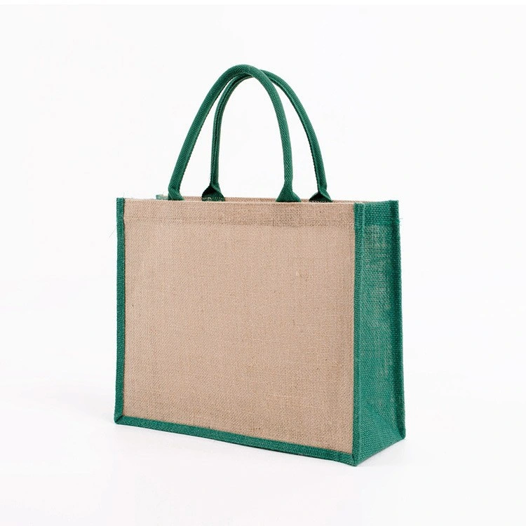 Monogram Eco-Friendly Linen Canvas Patchwork Woman Shopping Bags