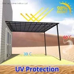 Sonne &amp; Regen Vordach Aluminium Schuppen Terrasse Abdeckung Tür Fenster Markise