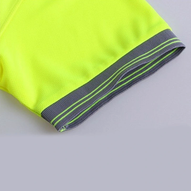 Hi Viz Polo Safety Shirts Short Sleeve High Visibility Construction Shirts Reflective Work-Wear