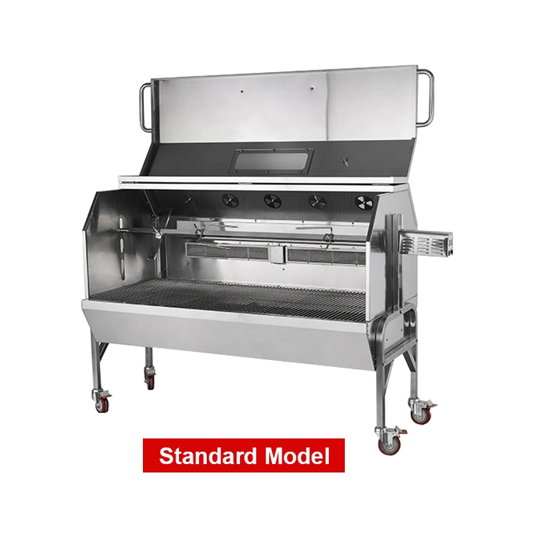 Grillrotisserie Barbecue kommerzieller australischer Grillgrill mit Flanke Steak, Kohle