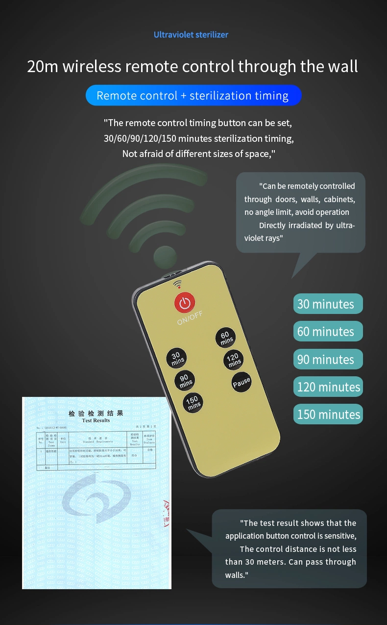 Hot Selling Ultraviolet Sterilizing Lamp UV Germicidal Lamp with Remote Control for Cold Storage Sterilization